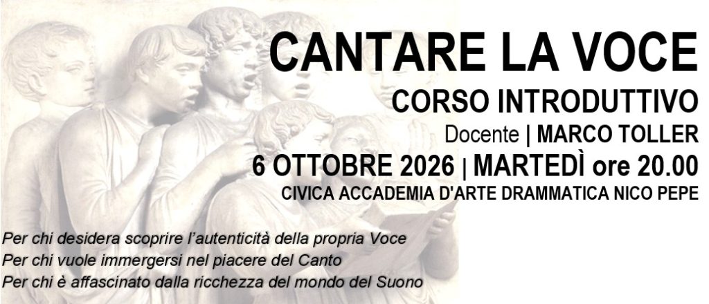 Corso Introduttivo di Cantare la Voce Ottobre 2026 Corso Introduttivo di Cantare la Voce Ottobre 2026